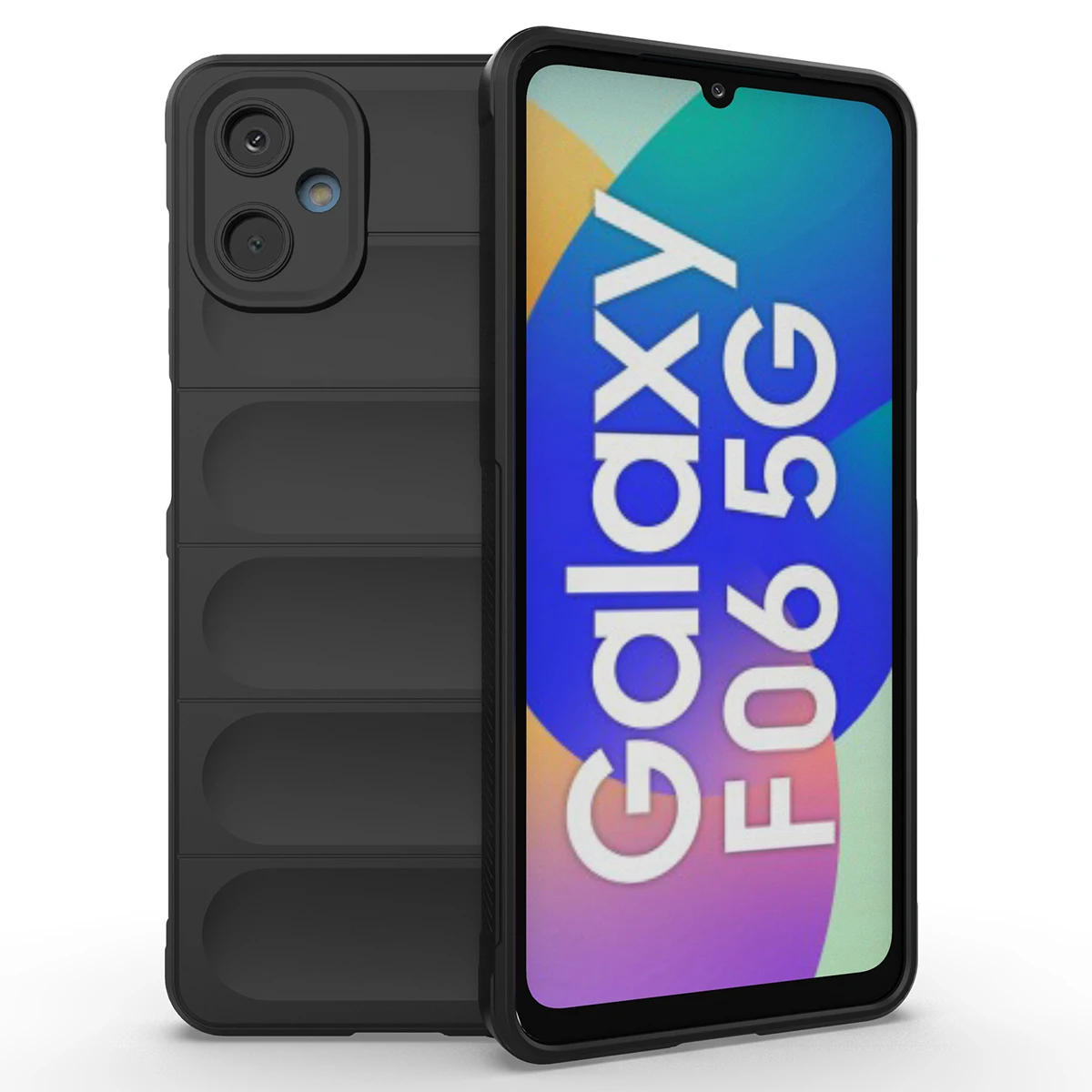 

For Samsung Galaxy F06 5G / M06 5G Case Anti-Drop Soft TPU Rugged Phone Back Cover - Black