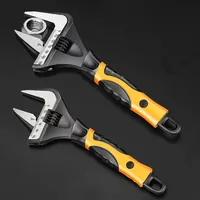 6 - 12 inch stainless steel universal wrench, toilet wrench, wide opening type, household tool