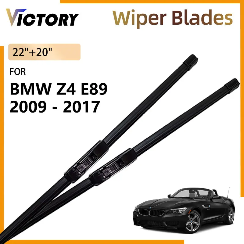 For BMW Z4 E89 2009 - 2017 2015 2014 2013 2012 2011 2010 Accessorie Natural Rubber Front Wiper Blade Windshield Windscreen Brush