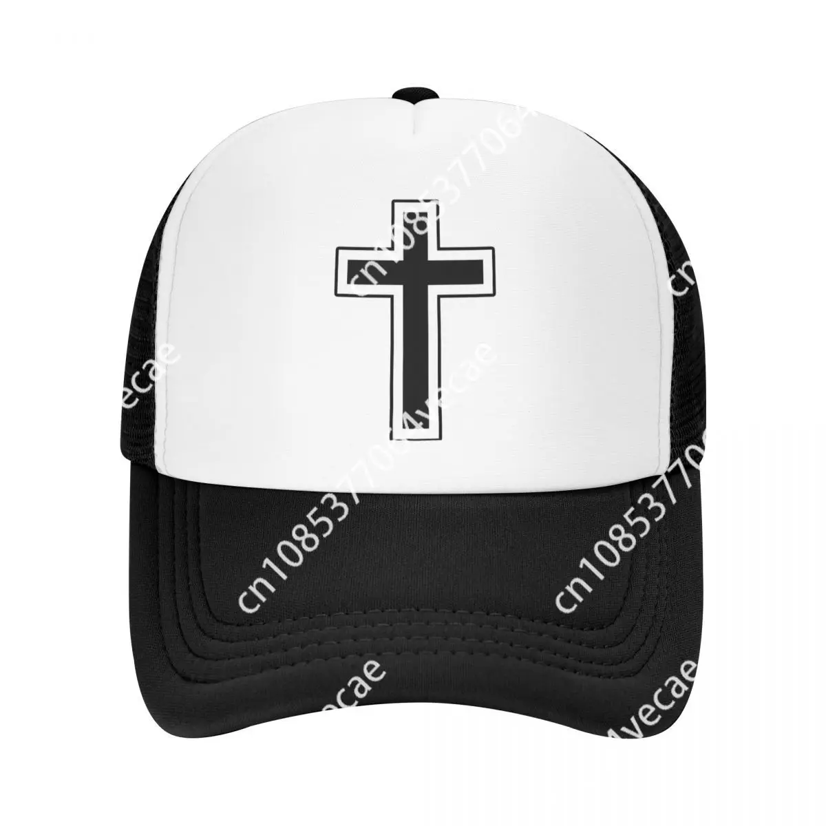 Jesus Catholic Cross Trucker Hat Adult Christian Religious Adjustable Baseball Cap Men Women Hip Hop Snapback Hats