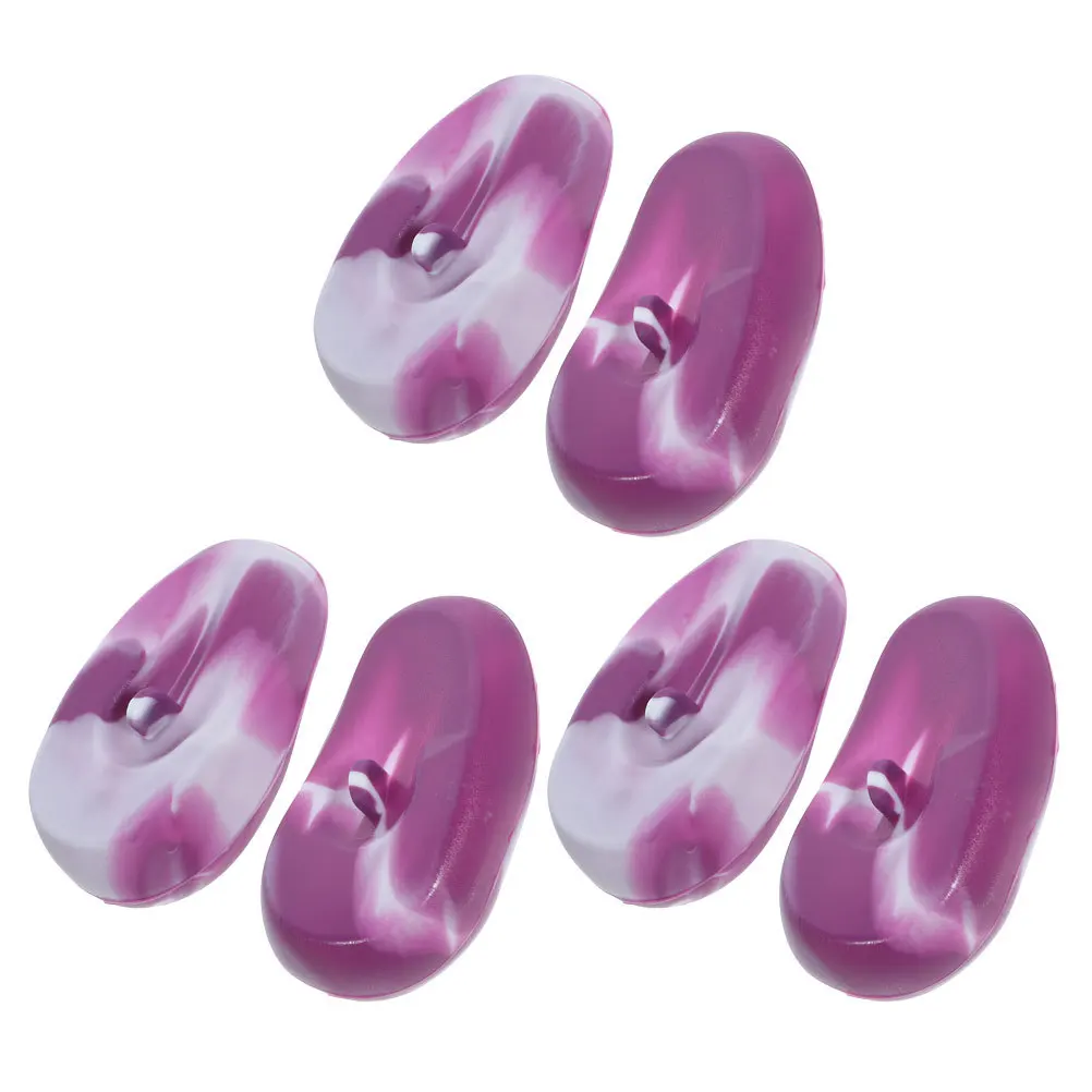 3 ペア漏れ防止シリコン耳カバー防水染毛剤耳プロテクターソフトで快適なサロン使用染毛剤イヤーマフ