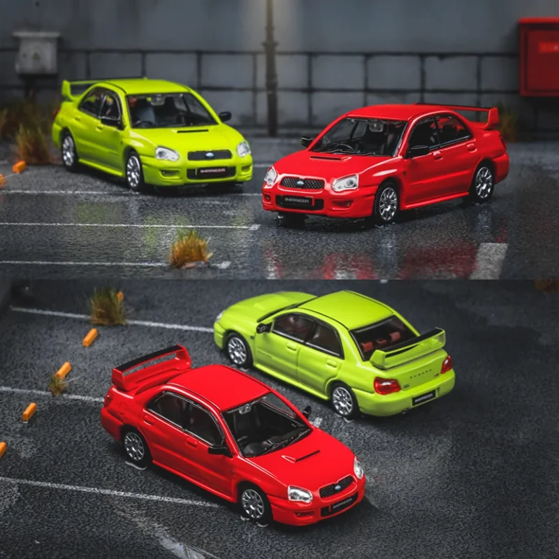 MC 다이캐스트 1:64 스케일 임프레자 WRX STI 한정판 합금 시뮬레이션 자동차 모델 컬렉션 기념품 장식품 선물