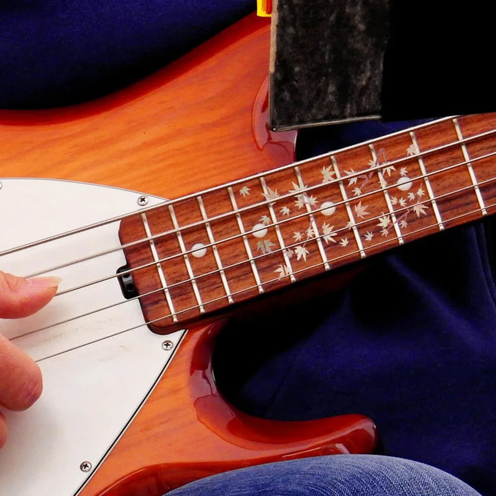 

2 Sheets Guitar Fretboard Sticker Durable Paper Self-Adhesive Decals for Electric Acoustic Guitar Decoration Fingerboard Sticker