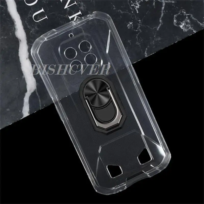 Dla Oukitel WP17 WP19 WP18 WP15 S WP13 WP12 WP10 WP9 WP8 WP7 WP6 WP5 Tylny uchwyt pierścieniowy Etui na telefon TPU Miękka silikonowa osłona