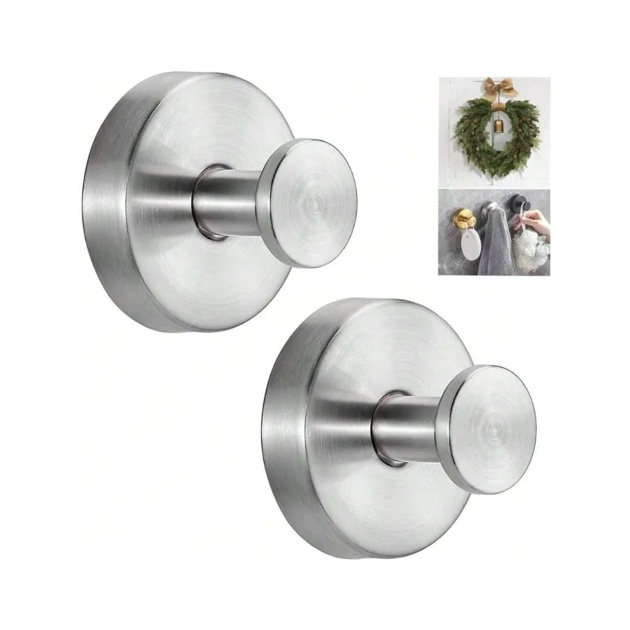 

2025 Upgraded Suction Cup Hooks, Metal Towel Hooks For Window Bathrooirrors, Stainless Steel Suction Cup Hooks Wreath Hanger Fo