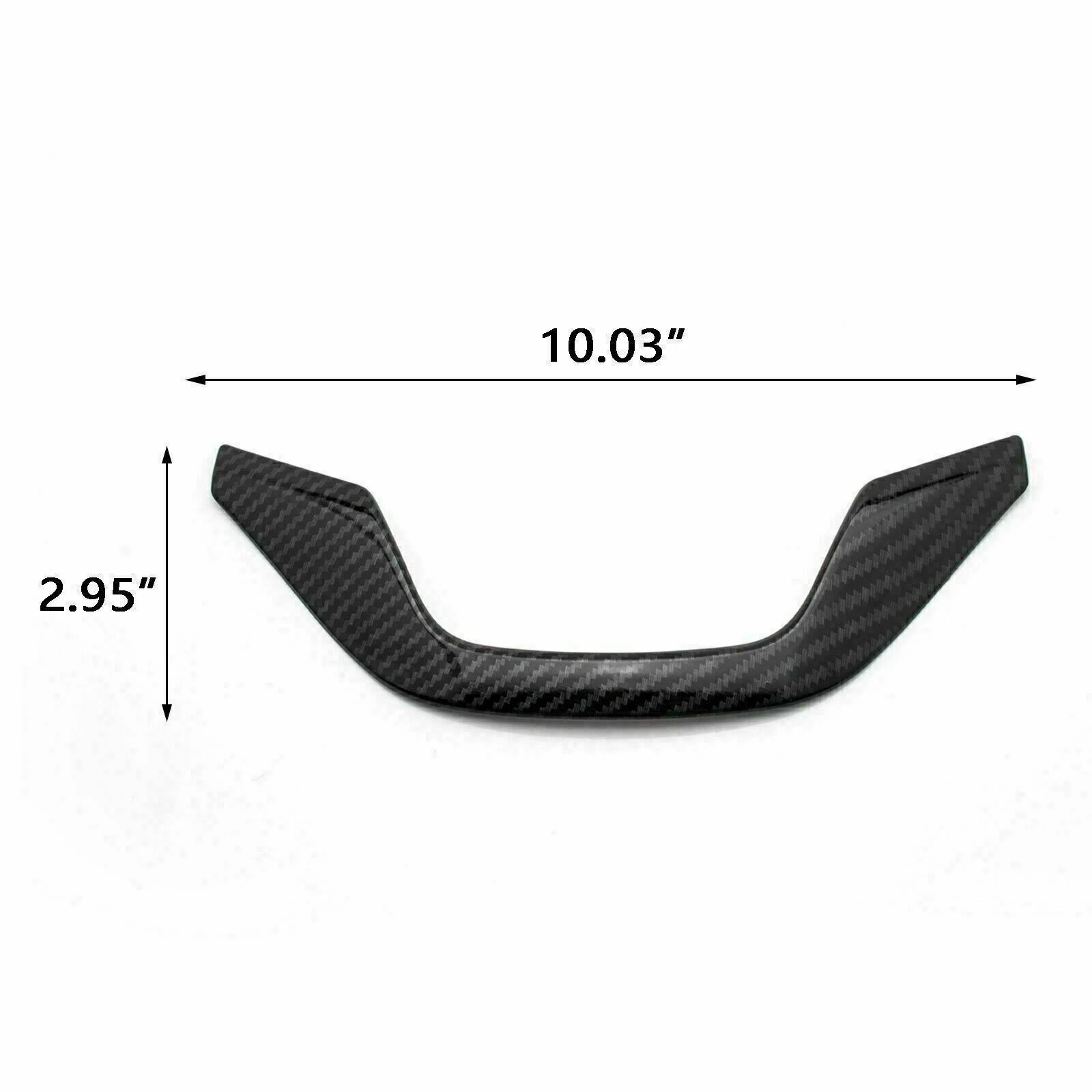 2Pcs Black Auto Car Carbon Fiber Style Steering Wheel Frame Protector Cover Trim for HONDA ACCORD 2018 2019