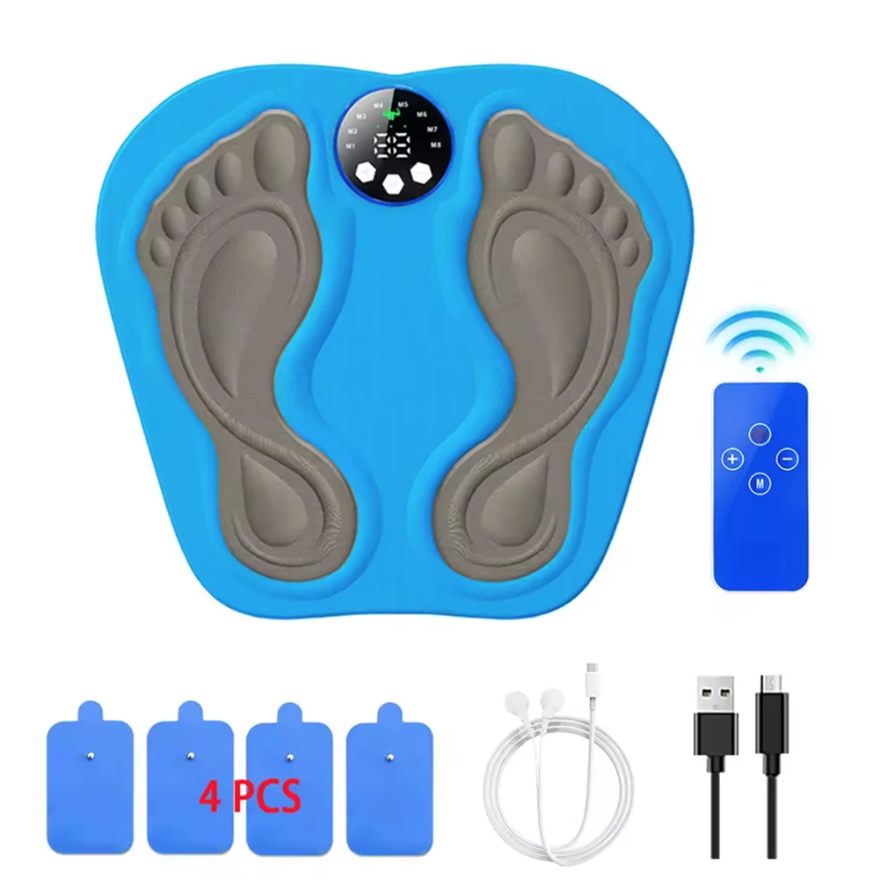 

3D Smart EMS массажер для ног с дистанционным управлением, складной массажный коврик для стимуляции мышц, улучшение кровообращения, расслабление формы ног