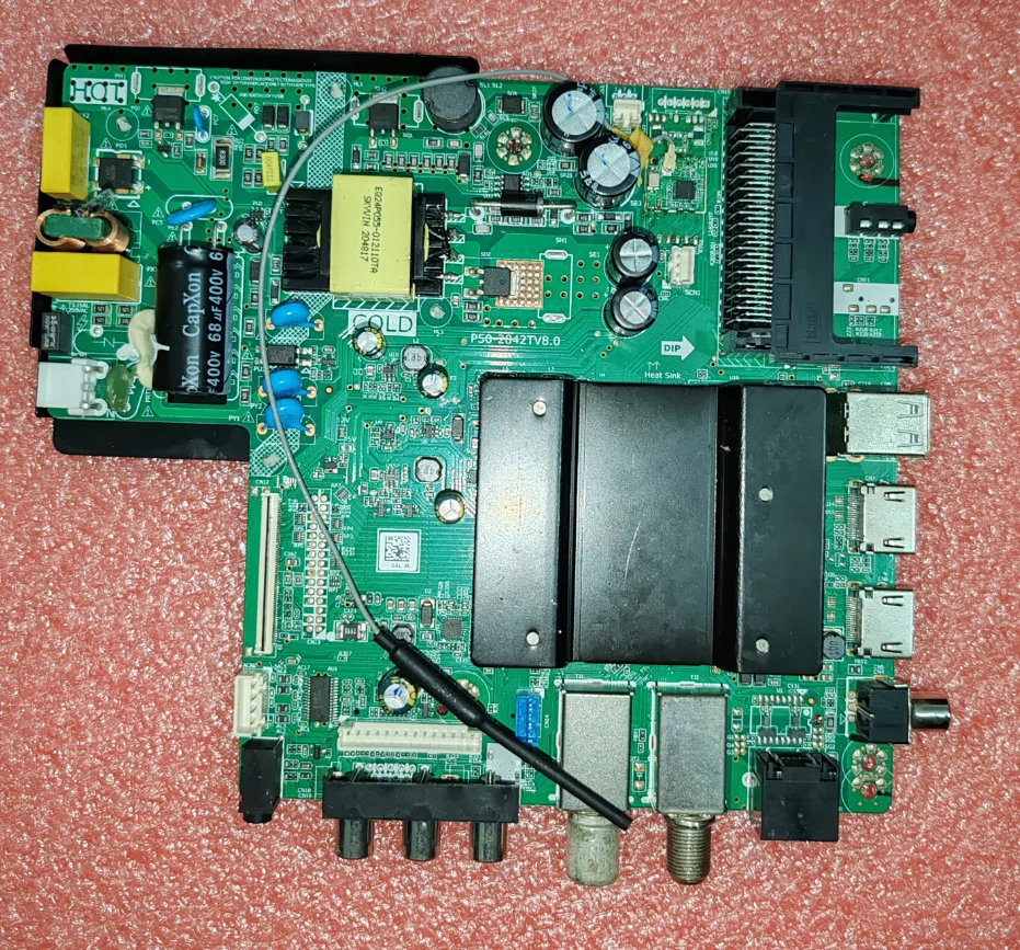 P50-2842TV8.0 Three in one TV motherboard, physical photos, tested well  36--40V  600ma  1.5g+4G