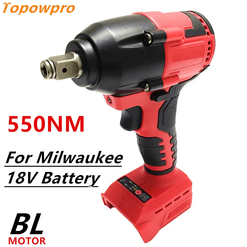 Fit For Milwaukee 18V Battery Brushless Electric Wrench Cordless Screwdriver Drill Service Tool Impact Wrench Repair Car Truck