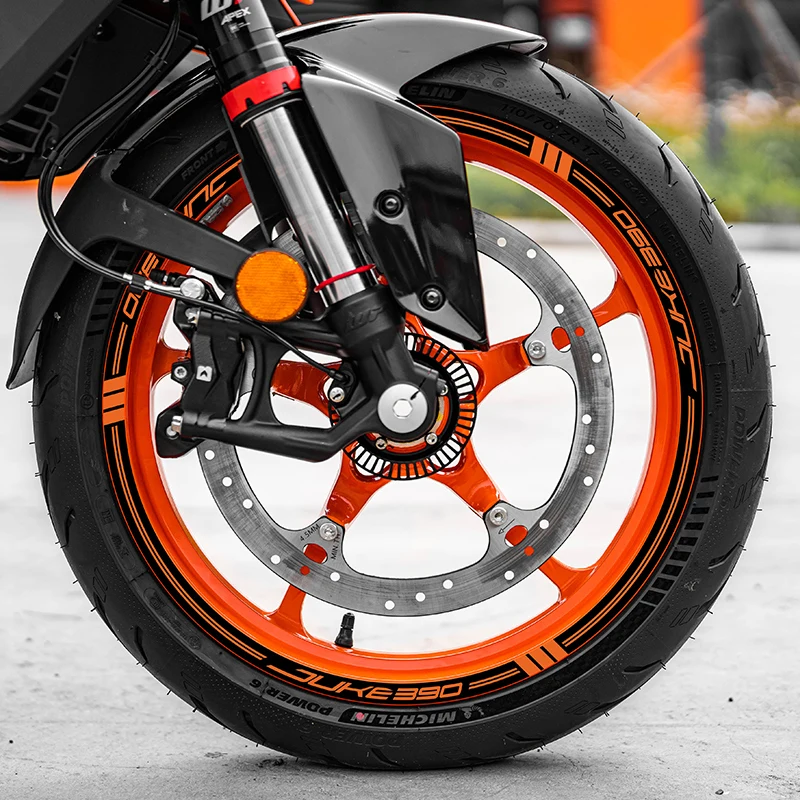 Gebruikt Voor KTM DUKE 390 2024 Veiligheid Reflecterende Wielnaaf Sticker Kits Van Fietsaccessoires Velg Decoratie Bescherming Refit Decals