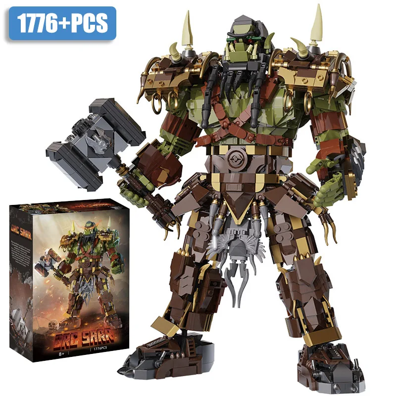 Game Series Warcraft MOC 1776pcs ORC Thrall Figures Building Blocks Bricks Set Assemble Orcs Model Toys Gifts