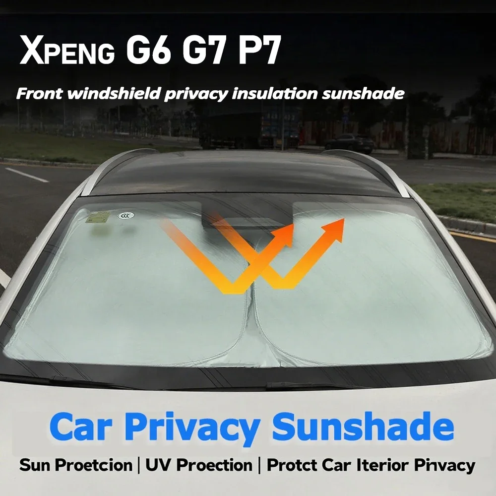 Fit For Xpeng G6 G7 P7 Car Sunshade Car Windshield Sunshade Summer Car Essentials Sun Cover Outdoor Privacy Protection