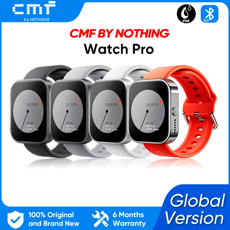 

Глобальная версия CMF от Nothing Watch Pro Smartwatch 1,96-дюймовый AMOLED-дисплей Bluetooth 5,3 IP68 Водостойкий CMF Wacth Pro