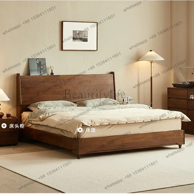 Factory Direct Sales North American Black Walnut Modern Simple 1.8m Cherry Full Solid Wood