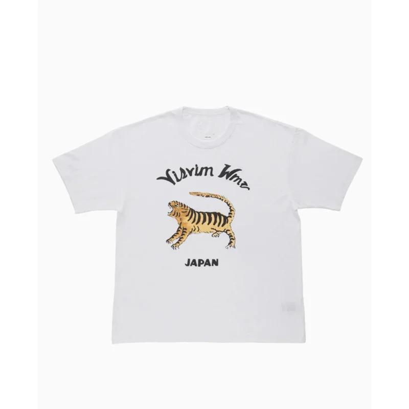 VISVIM 24SS TORA Nakamura Japanese casual long-staple cotton tiger letter print short-sleeved T-shirt