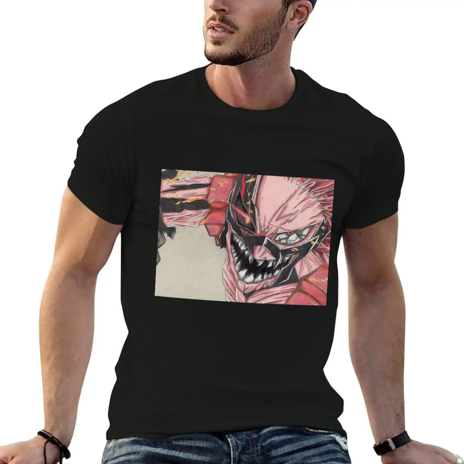 Kirishima Ejiro Drawing T-Shirt Independence Day Short Sleeve T-Shirt