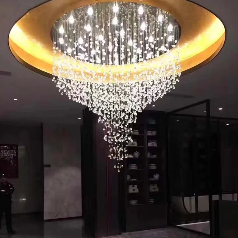 Imagem -02 - Candelabro Led de Cristal Moderno para Sala de Estar Iluminação de Luxo Lâmpadas Suspensas para Lobby Decoração Interior Pedra