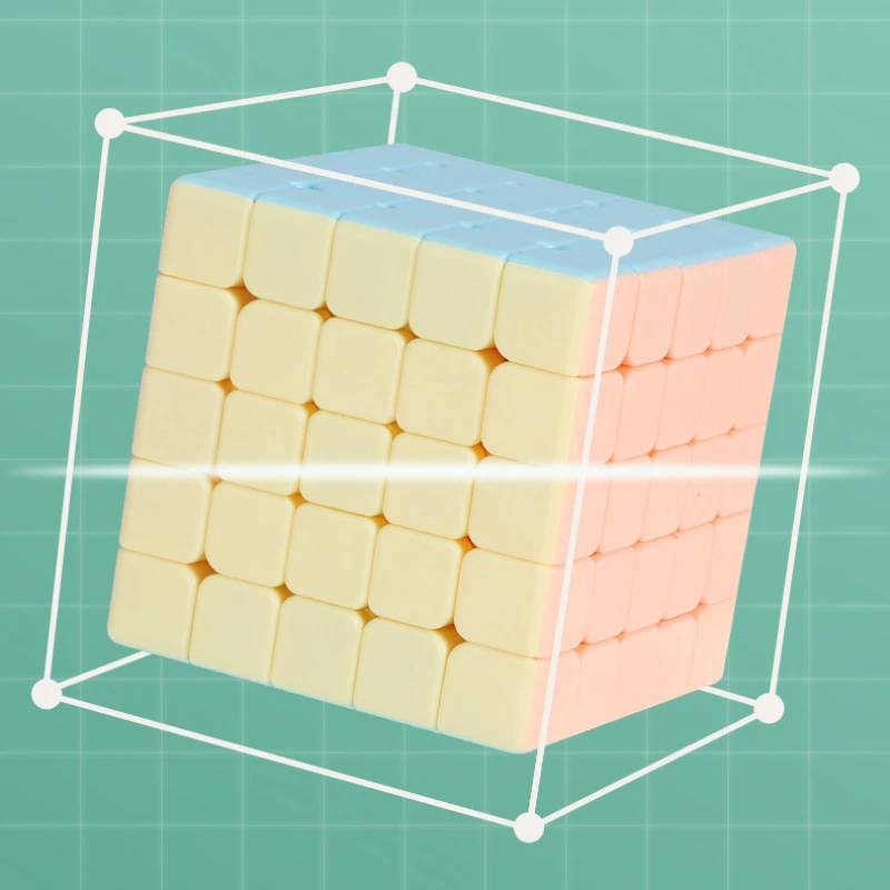 어린이용 다채로운 미니 마카롱 매직 큐브, 교육용 큐브 장난감, 스티커리스 퍼즐 장난감, 2x2, 3x3, 4x4, 5x5 피라미드