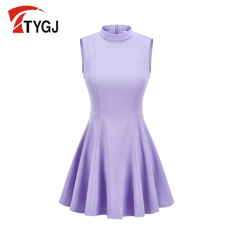 TTYGJ Golf uniform women\'s solid color lapel short sleeved T-shirt quick drying slim fit sports top summer factory direct sales