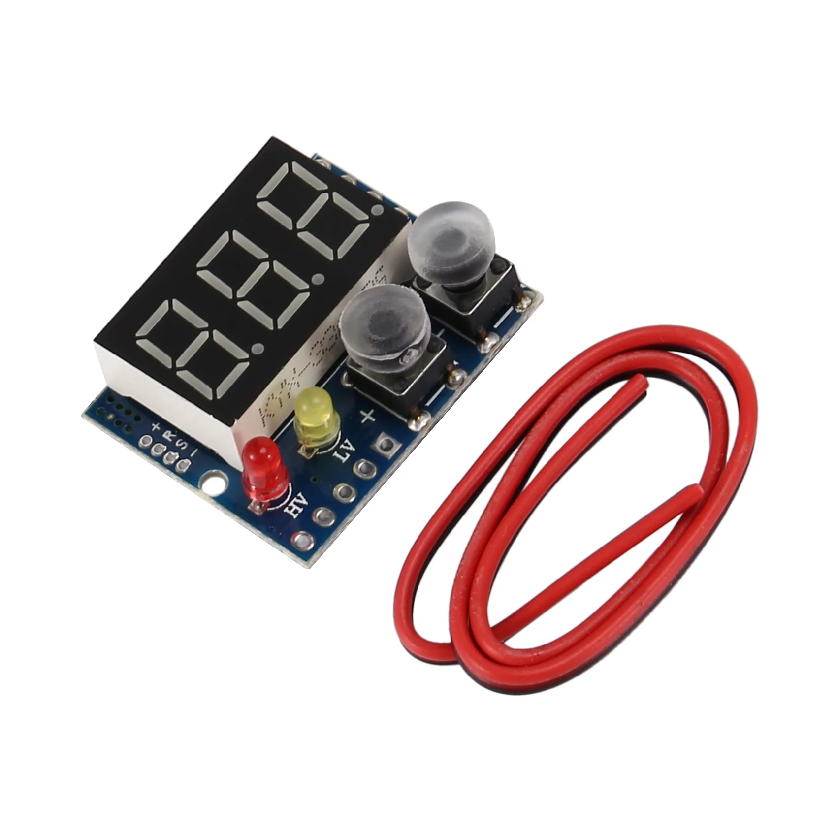 DC 0-100V LED Digital Voltmeter Buzzer Alarm Battery Indicator 5V 12V 24V Voltage Meter Tester Over Charge Monitor-AEF7