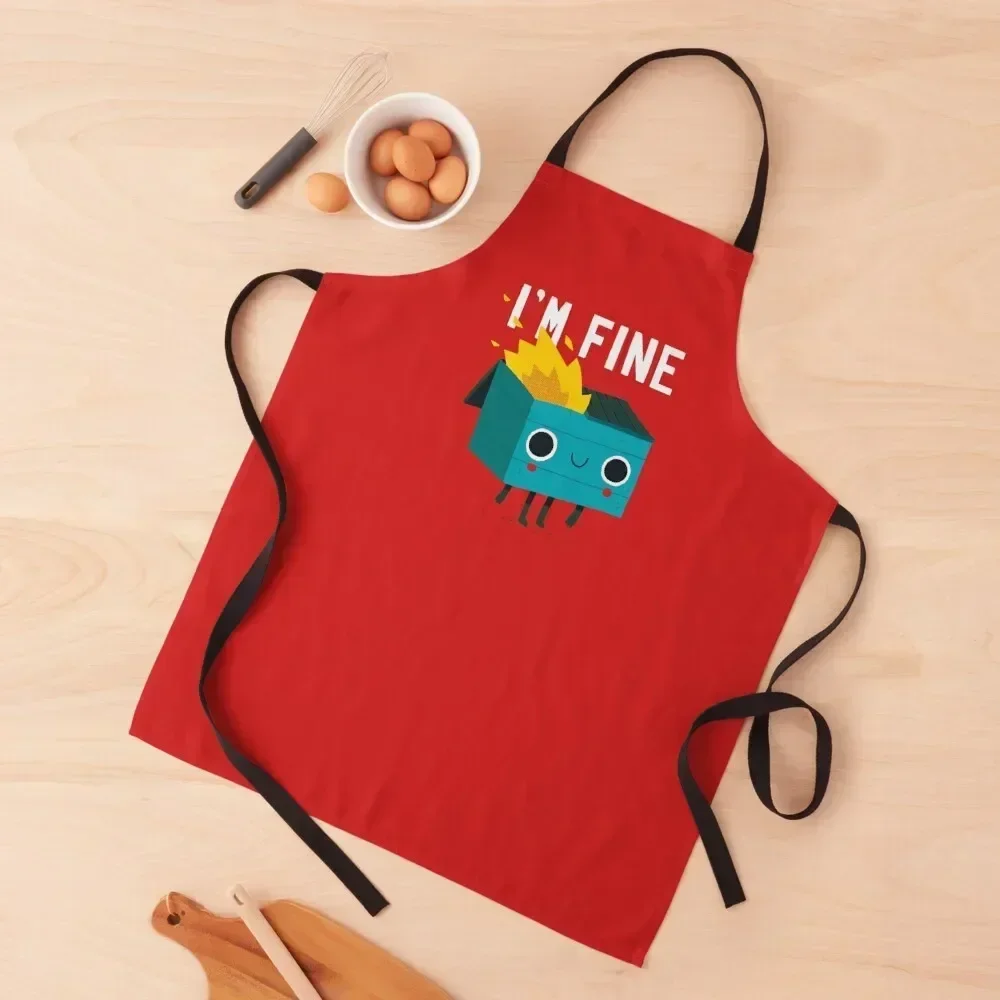 

Dumpster Is Fine Apron For Home Accessories Chef Uniform Woman Apron
