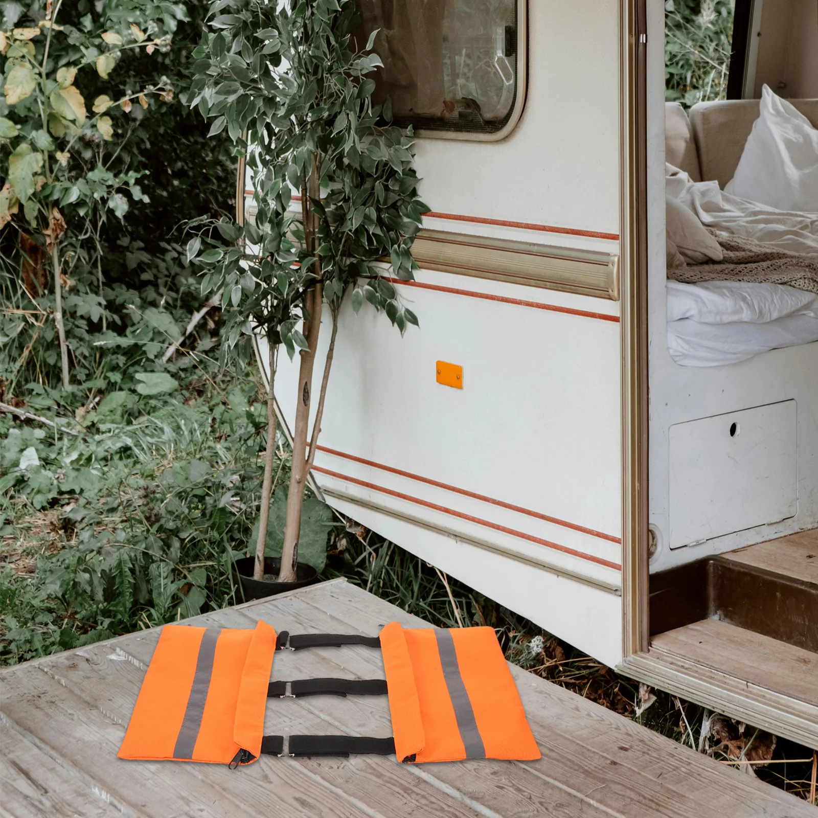 

Rv Sewer Weight Bag With Reflective Strip Heavy Duty Hose Support Device For Camper Trailer Weather Resistant Septic Hose
