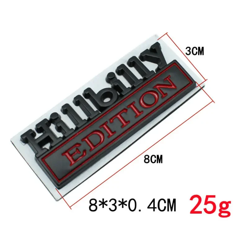 HILLBILLY EDITION Letter Logo Car Sticker for Ford f-1 250 Retrofit Accessories Universal Junk Box Badge Decorative Decal