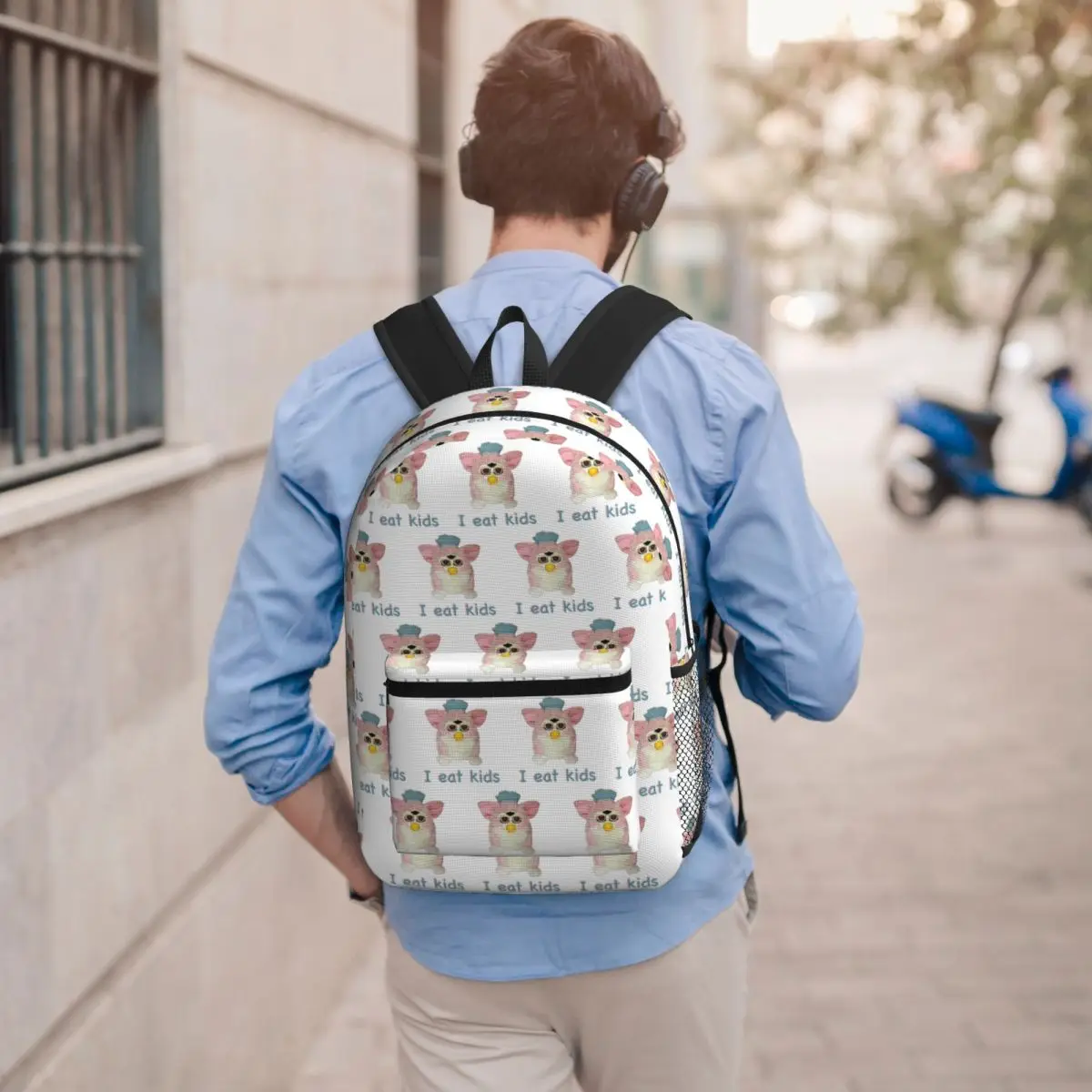 

Furby I Eat Kids Backpack Student BookBag Children School Bag Laptop Shoulder Bags for Men Women