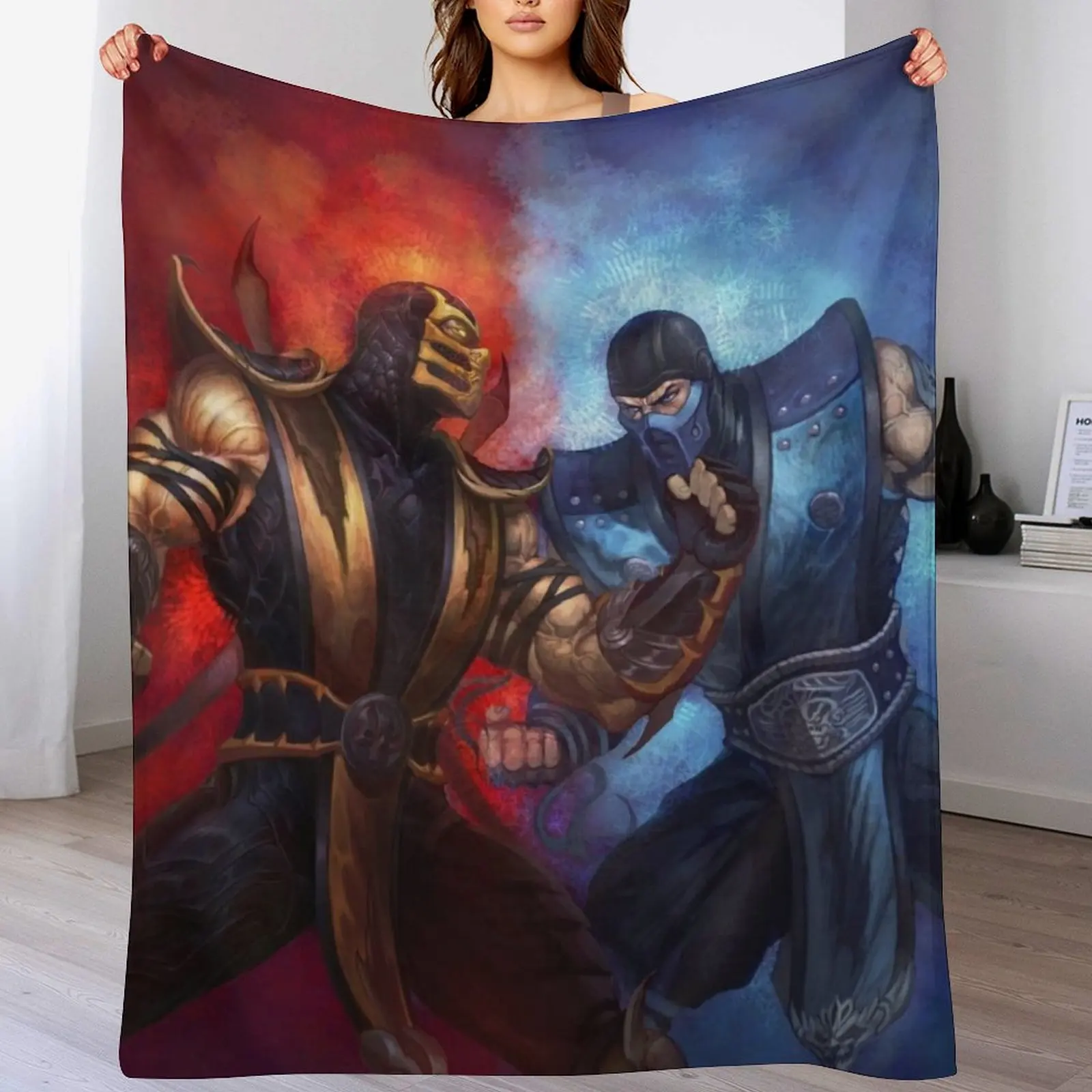 subzero and scorpion Throw Blanket Luxury Thicken Bed Fashionable Blankets For Bed Blankets