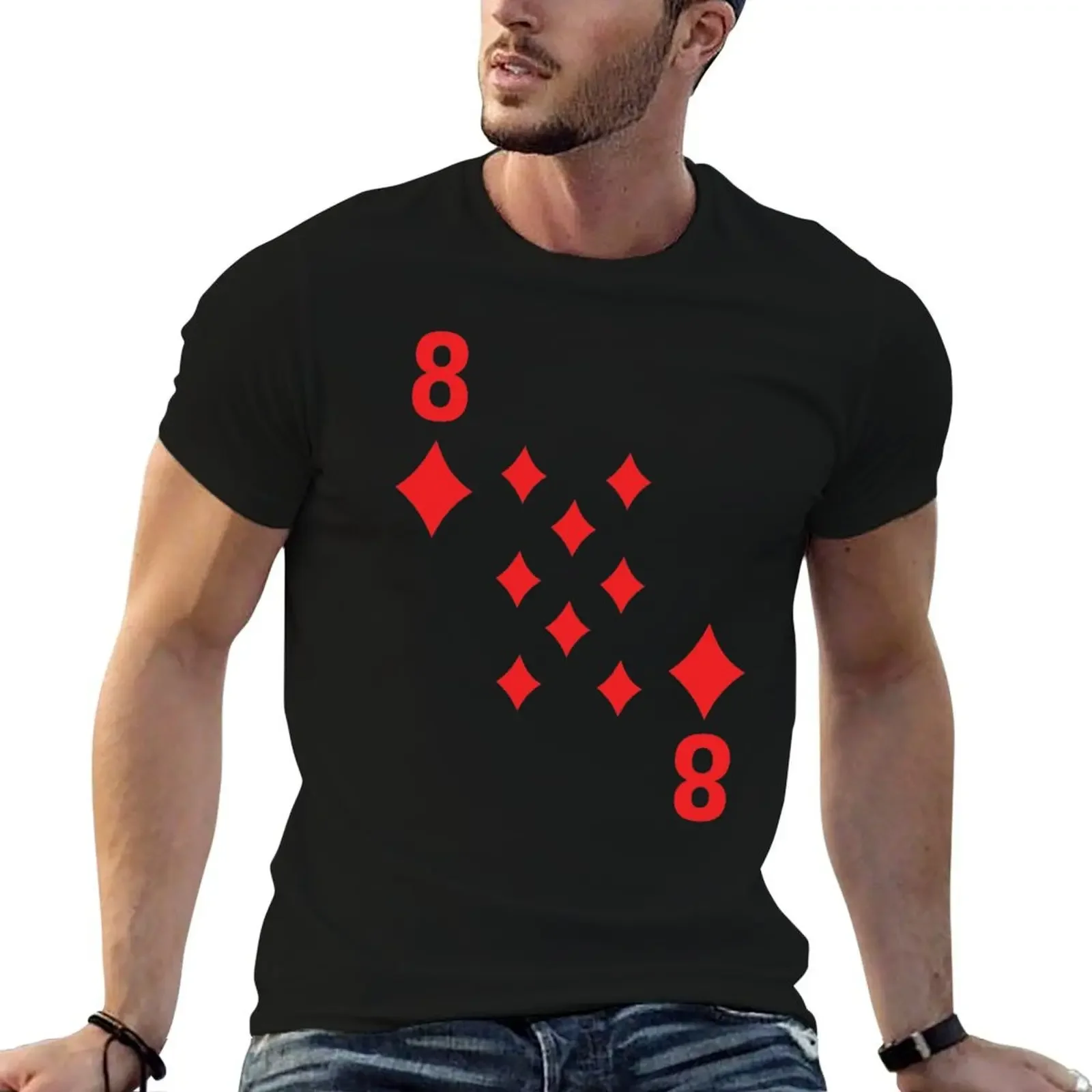 Eight of Diamonds Poker Playing Card Costume 8 T-Shirt essential t shirt sports fans funny meme t-shirts compression shirt men