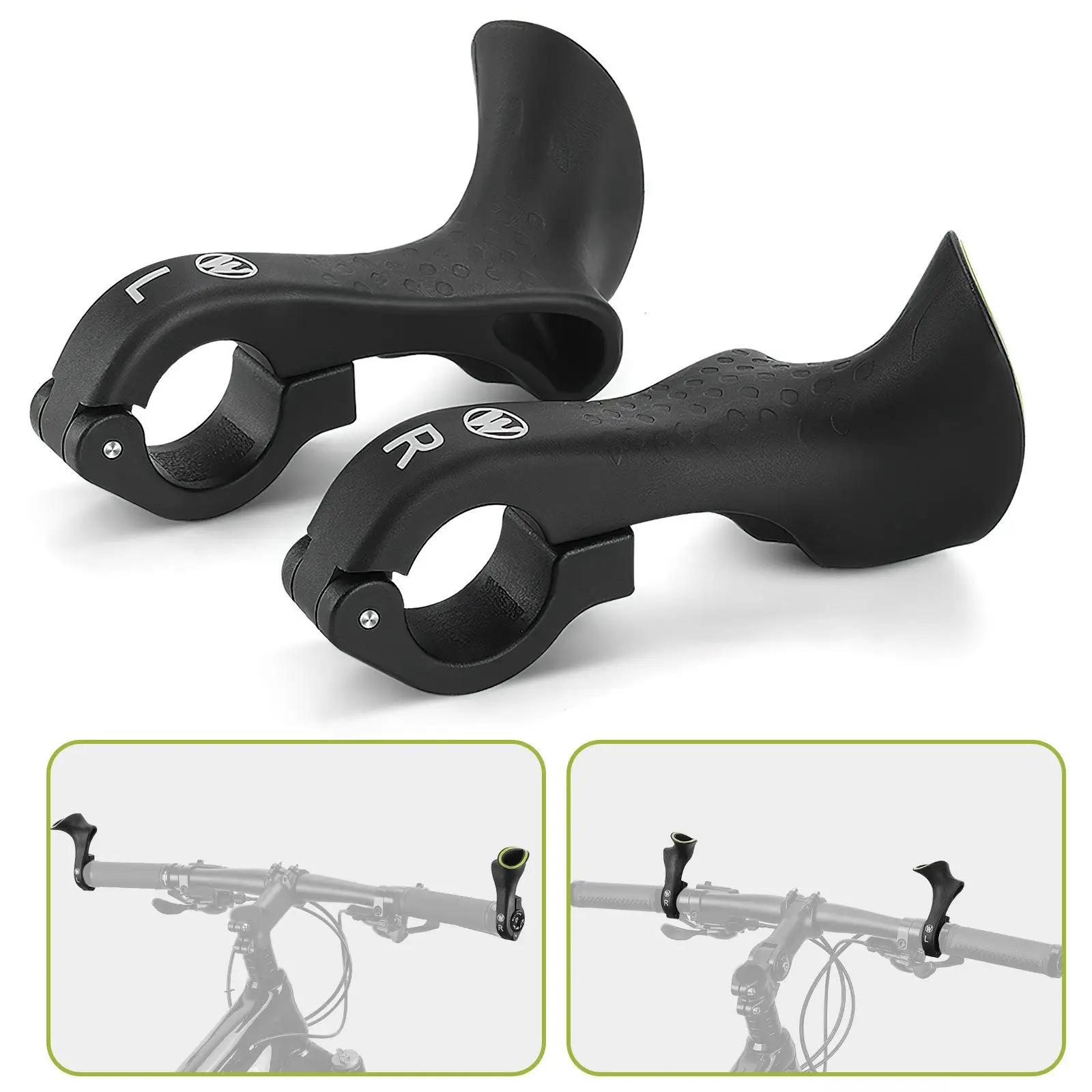 Bicycle Handlebar Bar Ends 22.2mm Extender Ergonomic Replacement Parts for MTB Road BMX Folding Bike Upgrade