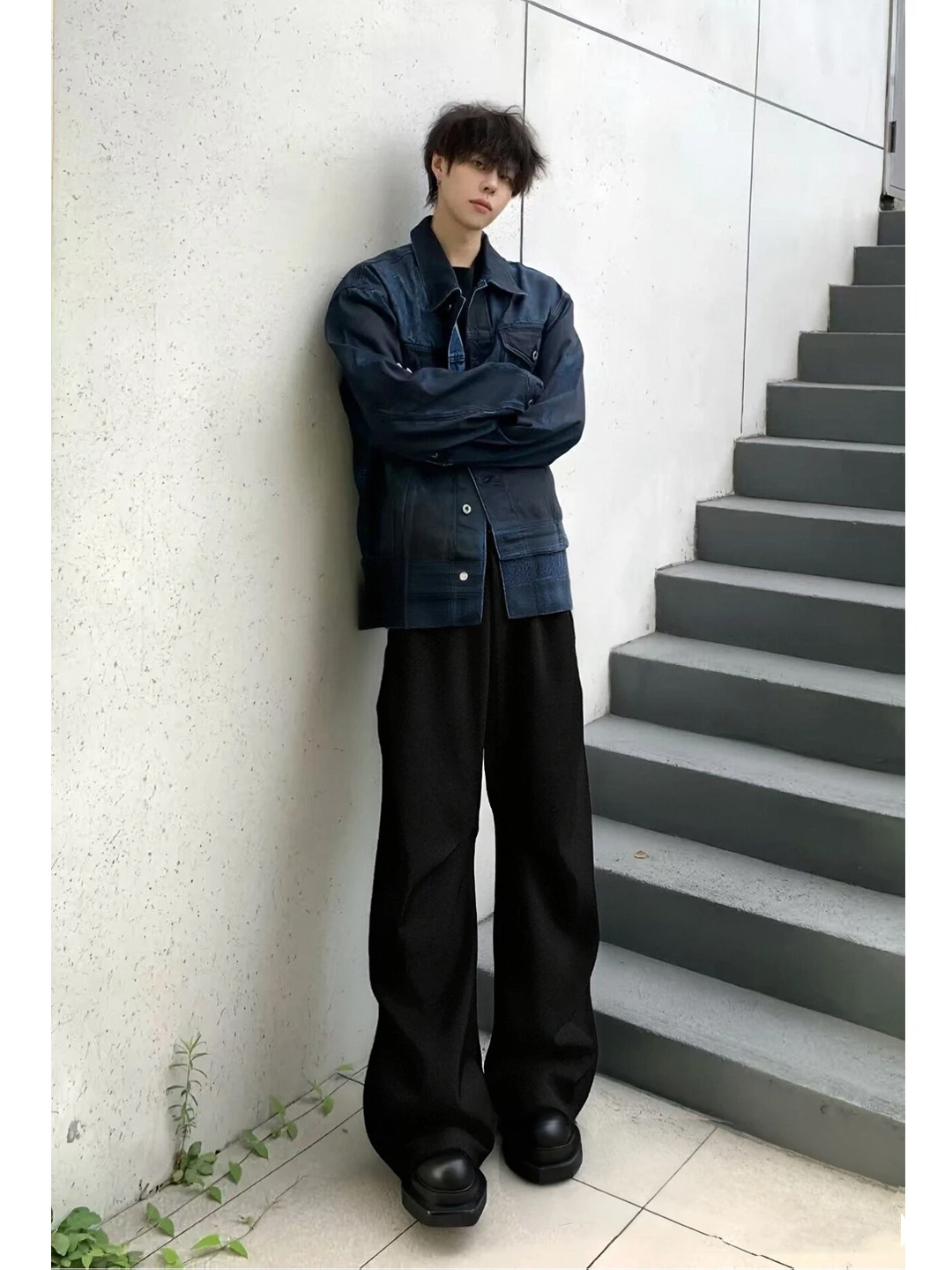 

Мужские плиссированные брюки Cleanfit American High Street: удлиненные, широкие, премиум-класса, в западном стиле