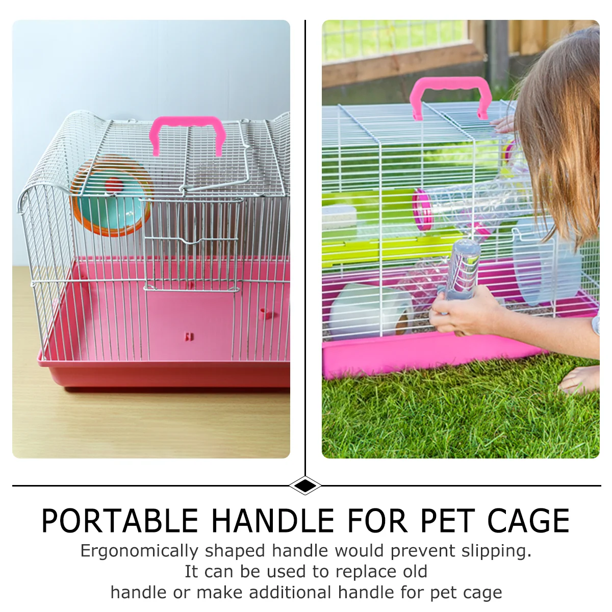 10 Pcs Gift Basket Cage Handle Travel Kennel Pet Crate Replacement Plastic Hamster Accessories