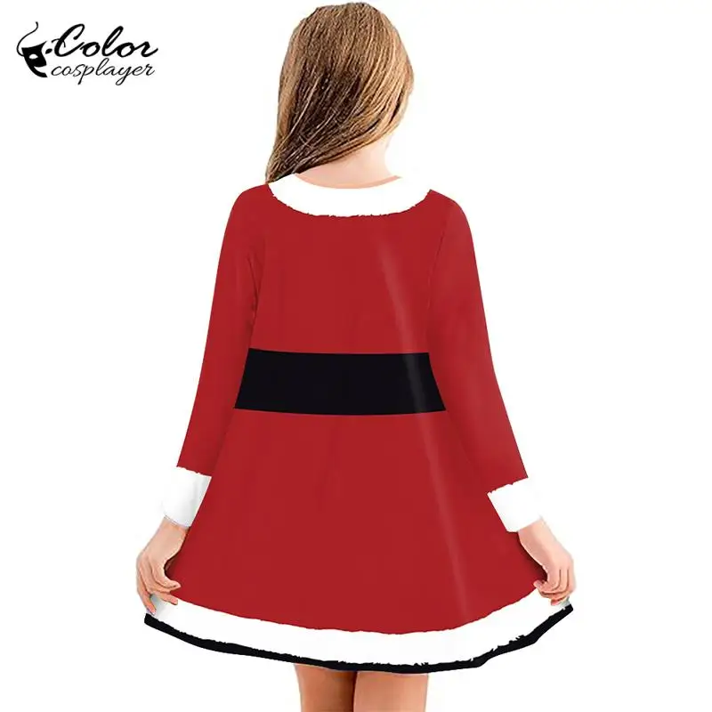 Color Cosplayer Child Christmas Dress Kid Santa Claus Cosplay Costume Snowman Pajamas Fantasia Robe Sleepwear Party Costume