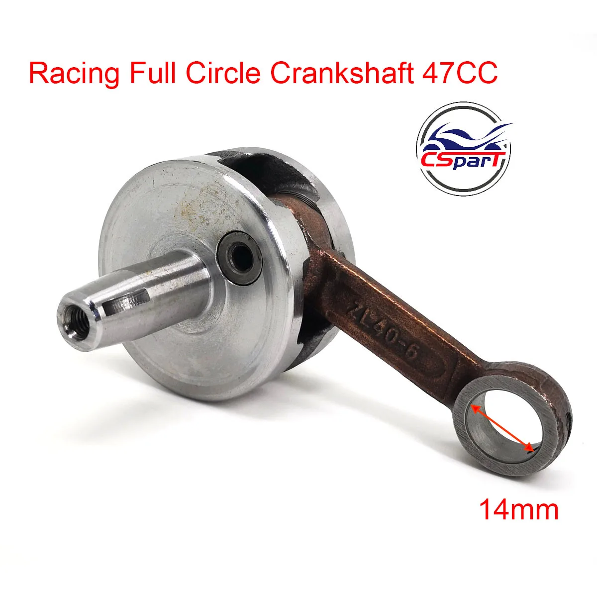 Performance Full Circle  Crankshaft Shaft for 47CC 49CC 40-6 44-6 Mini Moto Pocket Dirt Pit Bike ATV Gas Scooter