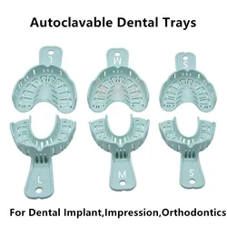 10Pairs Dental Implant Impression Trays Plastic Autoclavable Large Medium Small Disposable