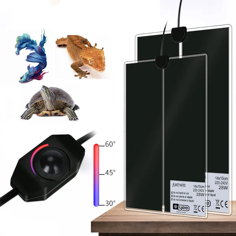 

5W 45W Reptiles Heat Mat pad Climbing Pet Reptiles Heating Warm Pads Aquarium fish tank Adjustable Temperature Controller Mats