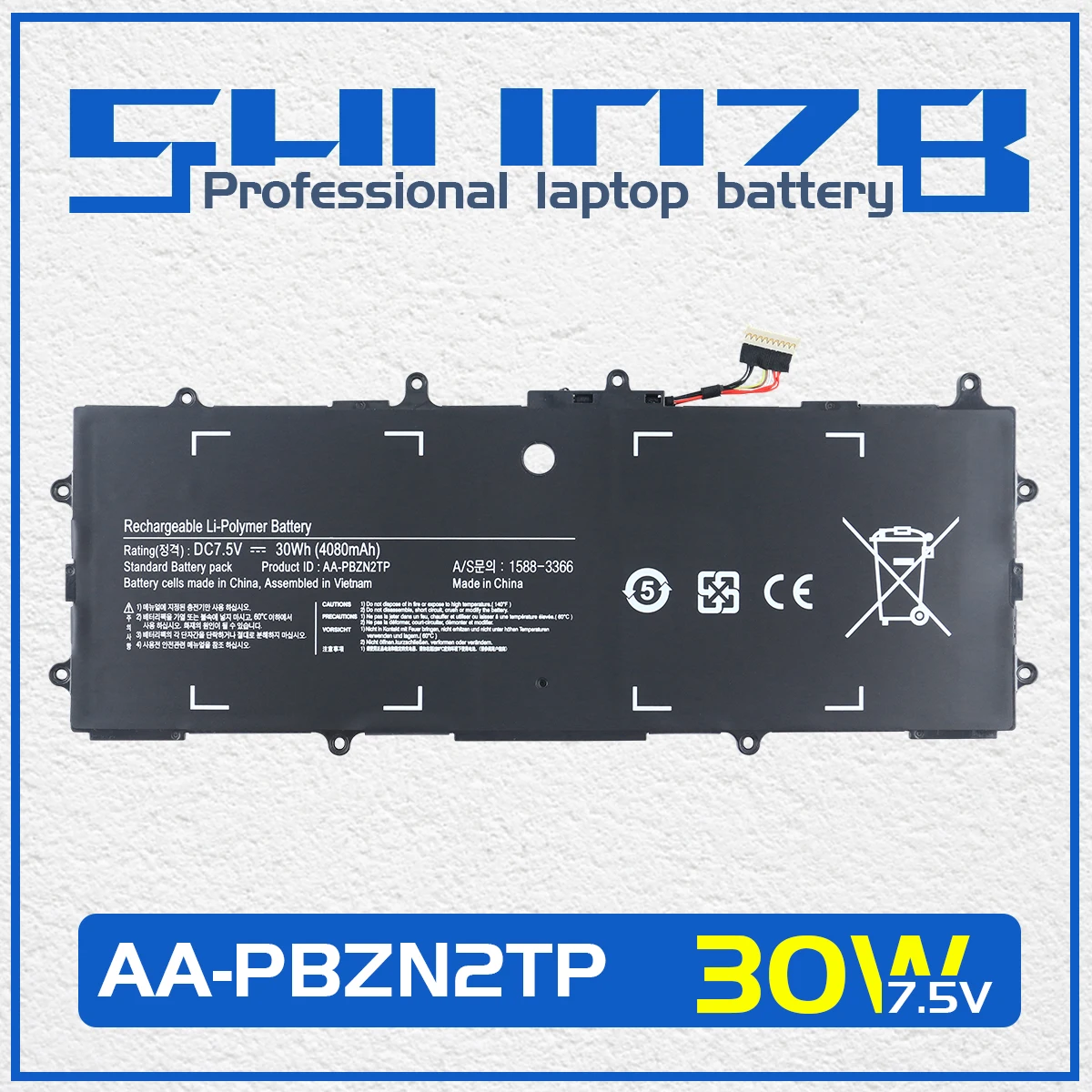 

SHUOZB AA-PBZN2TP Laptop Battery For Samsung XE500T1C 905s3g XE303 XE303C12 910S3G 915S3G ATIV BOOK 9LITE 910S3K 910S3L 7.5V