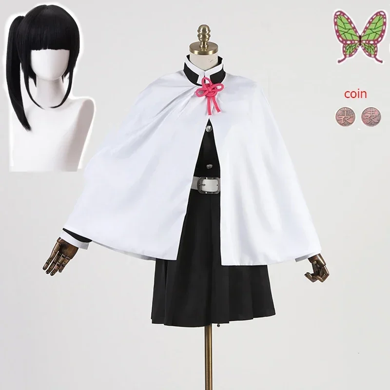 Disfraz de Cosplay de Anime Demon Slayer, traje de kimono Kanao Tsuyuri Kanawo para mujer, Halloween