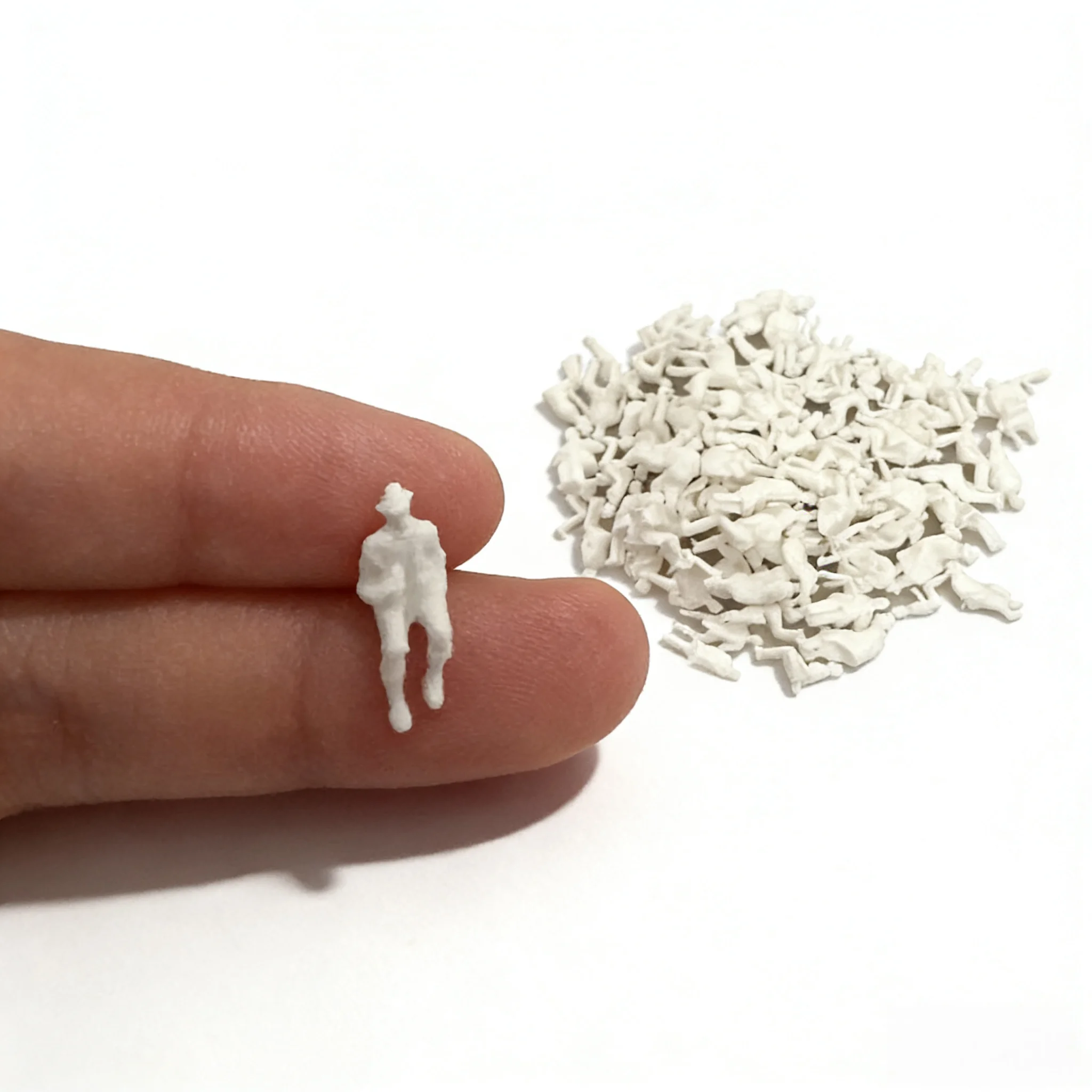 100 Pcs 1:87 1:100 1:200 Sand Table Model Sitting Pure White DIY Scene Matching Building Ornament