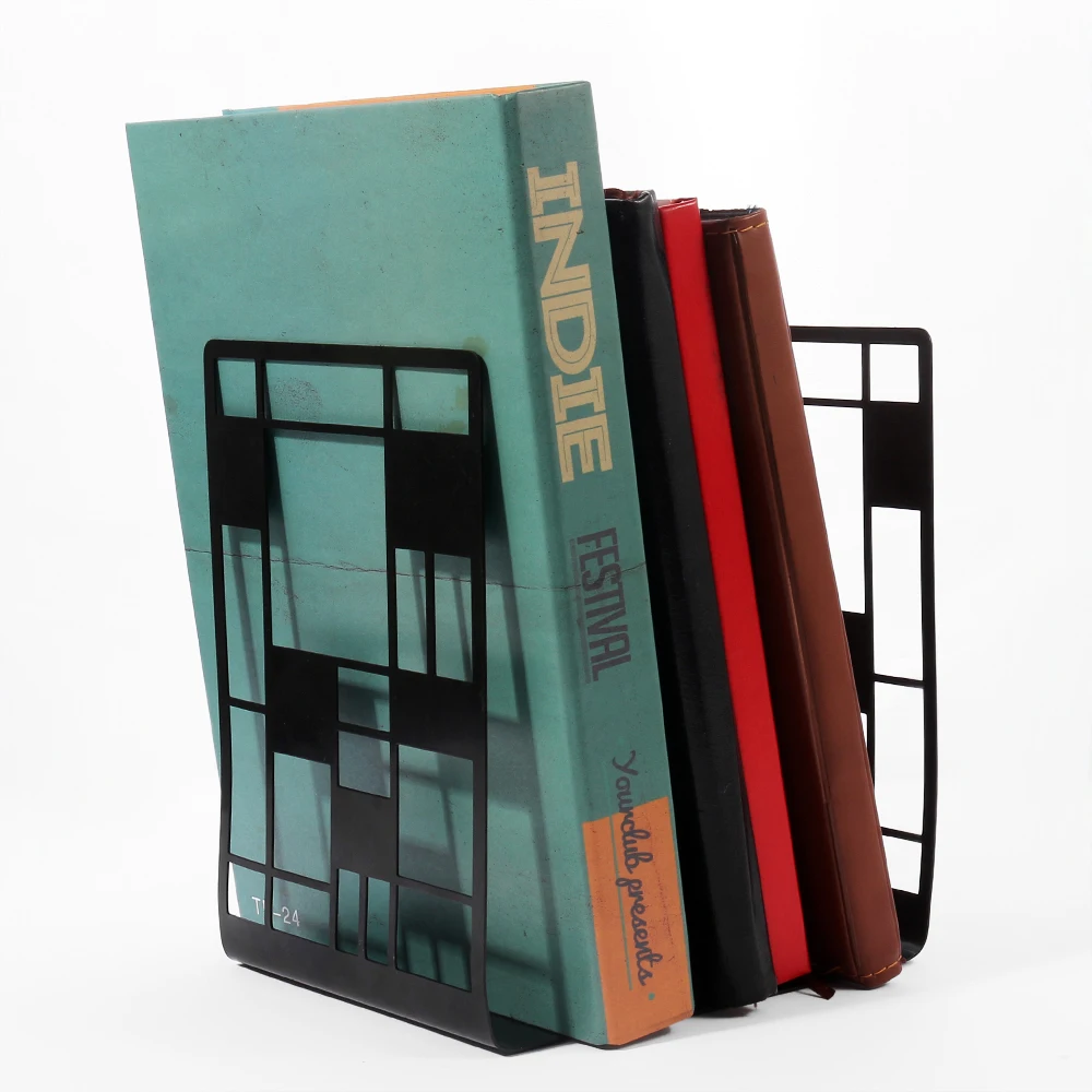 

New Book Ends for Shelves Duty Bookend for Heavy Books Organizer Book Home Bookend Book rack Iron Book Ends Holder Stand Shelf