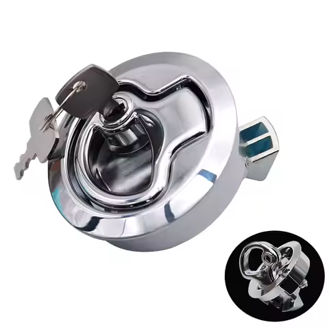 Stainless Steel Flush Mount Hatch Flush Pull Latch Marine Lock with Key Lift Slam Latch Hardware for RV Boat Deck Hatch custom