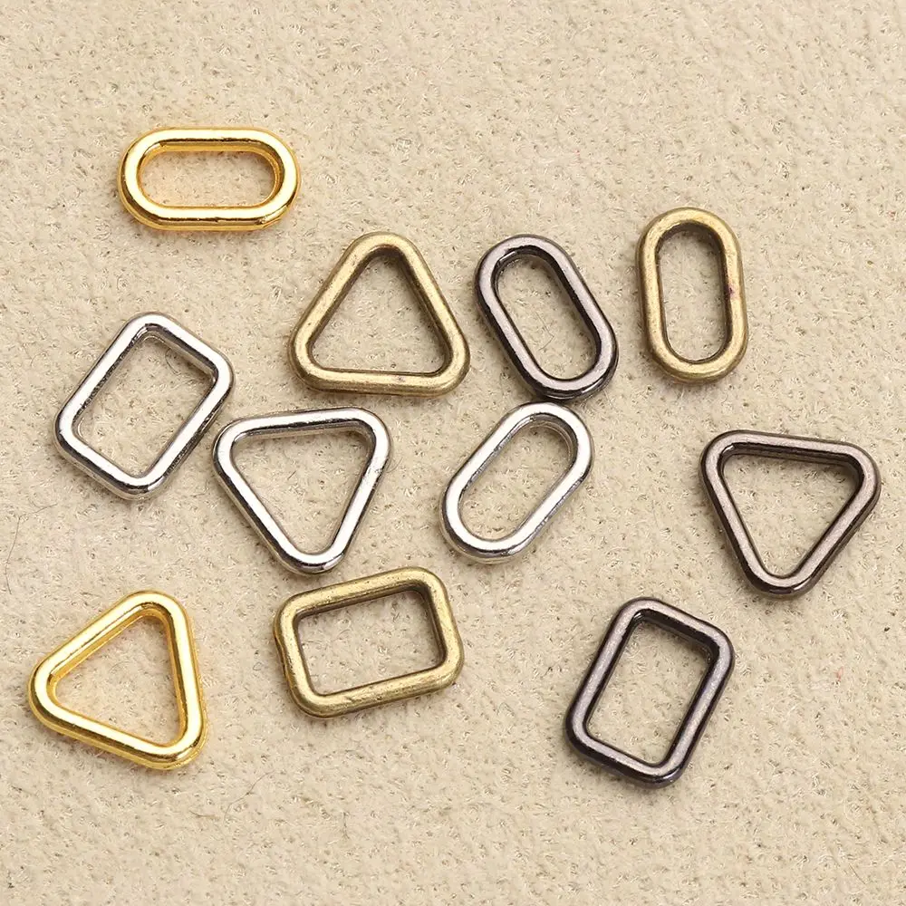 20pcs 4mm Mini Ultra-small Tri-glide Square/Triangle Buttons Diy Dolls Bag Luggage Hardware Doll Bag Buckle