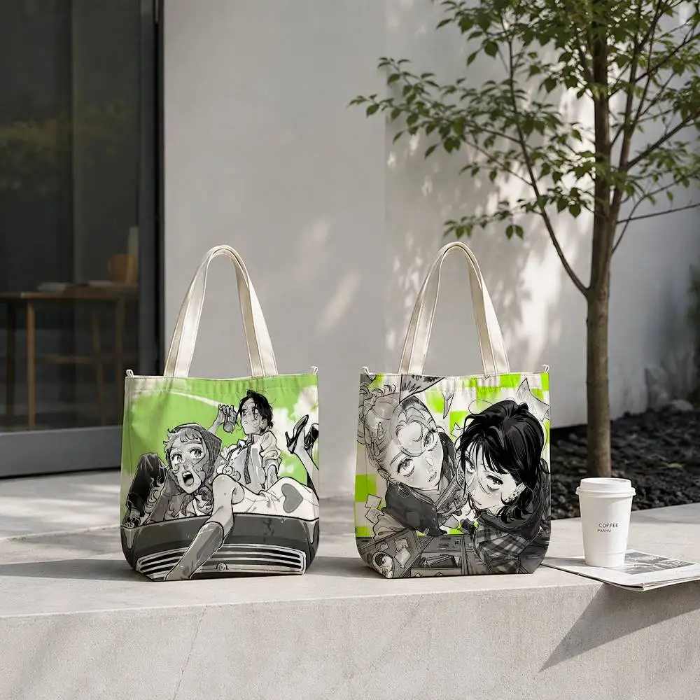 The Guy She Was Interested In Wasnt a Guy at All Manga Tote Bag for Women Reusable Shopping Tote Bag Zippered Shoulder Bags