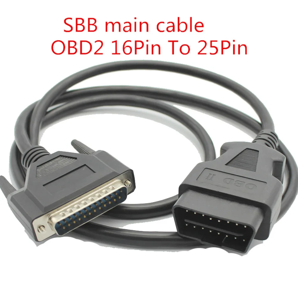 OBD2 16 Pin To DB 25 Pin Programmer Cable Key CFF V33 Key Prog DB25 Pin Conversion To OBD 2 Main Test Cable Adapter Connector