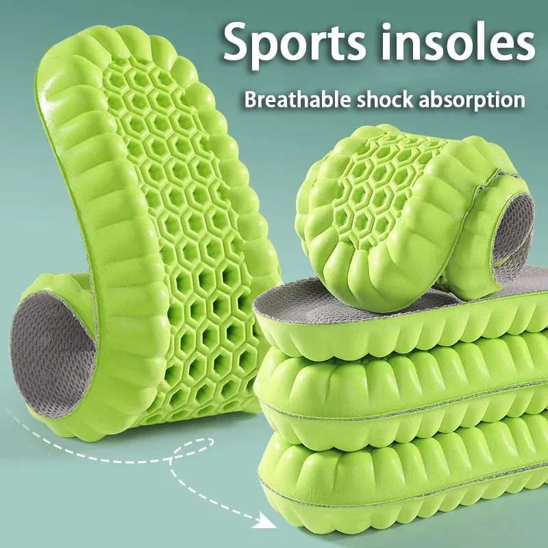 

1 Pair Breathable Shock-absorbing Insoles Men's Outdoor Sport Insoles Soft Elastic Sole Comfortable Arch Support Insoles