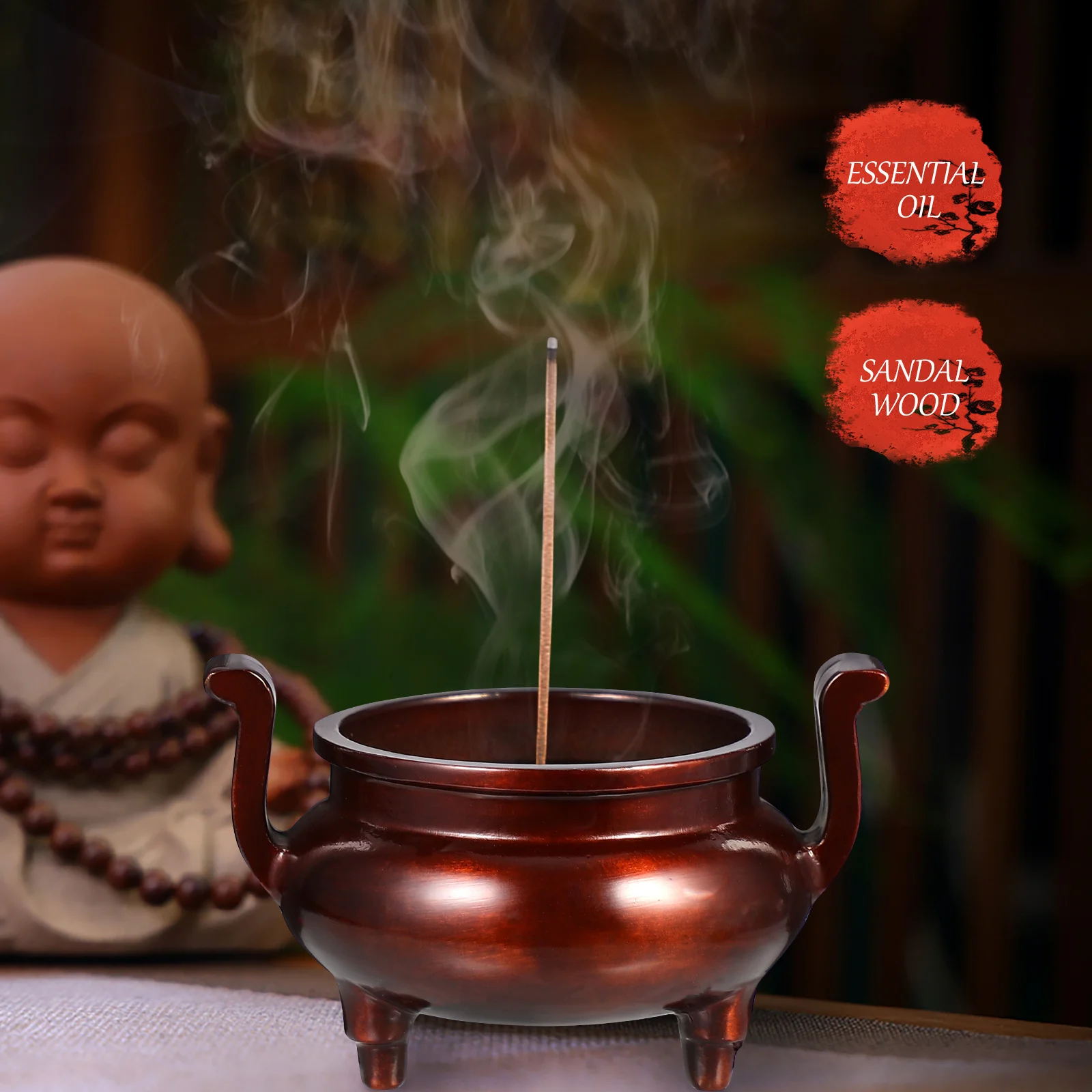 

1 set Vintage Incense Burner Copper Stick Censer For Home Decoration Aroma Censer Desktop Ornament Meditation Room Sauna Bedroom