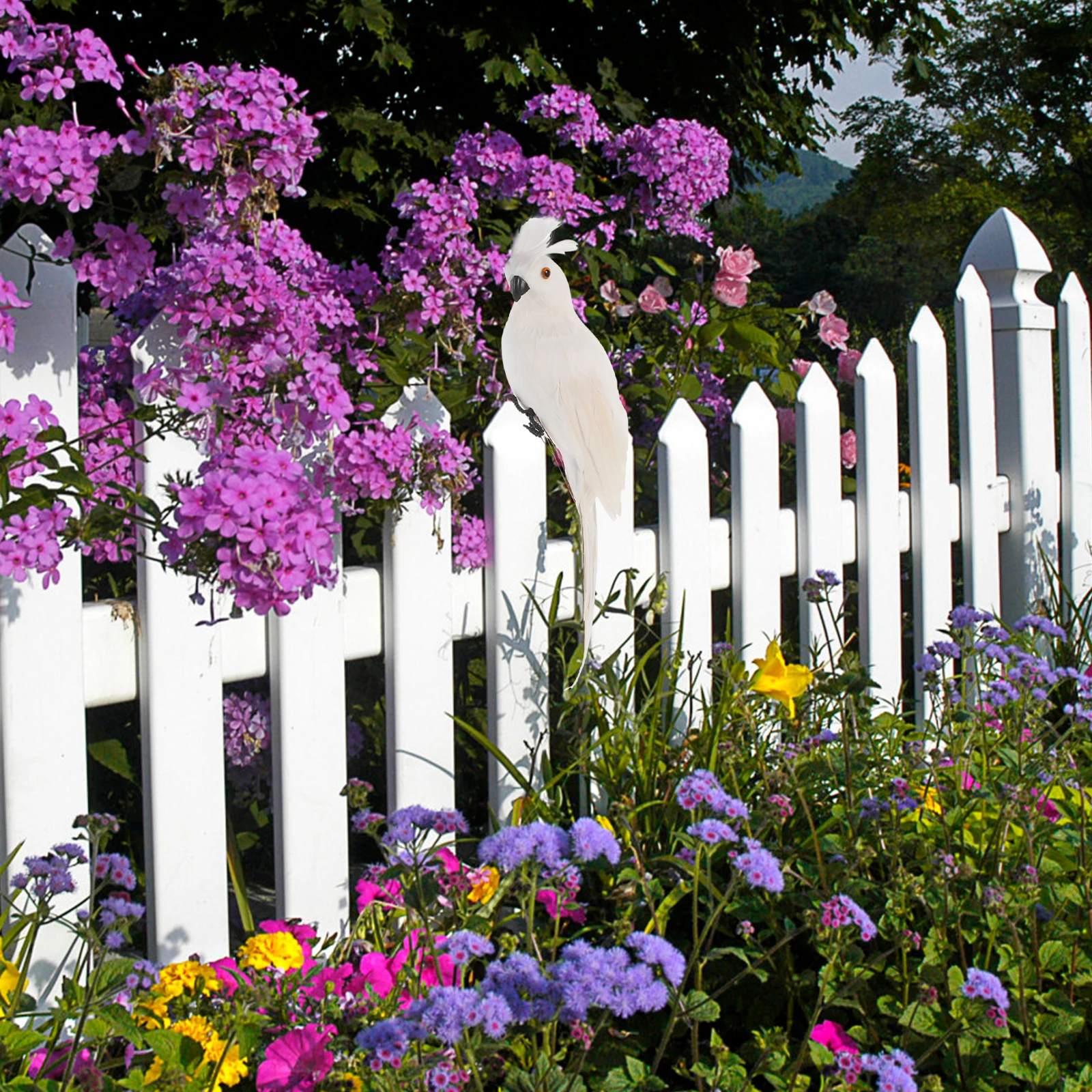 

Foam Parrot Ornament Vivid Lifelike Artificial Parrot Decoration for Garden Patio Yard Decor Artificial Bird Sculpture