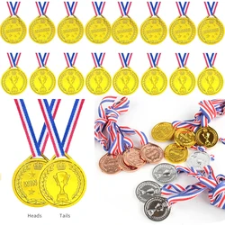 5/10/20pcs Children Plastic Gold Winner Award Medals Party Favor Sports School Competition Class Rewards Pinata Fillers Carnival