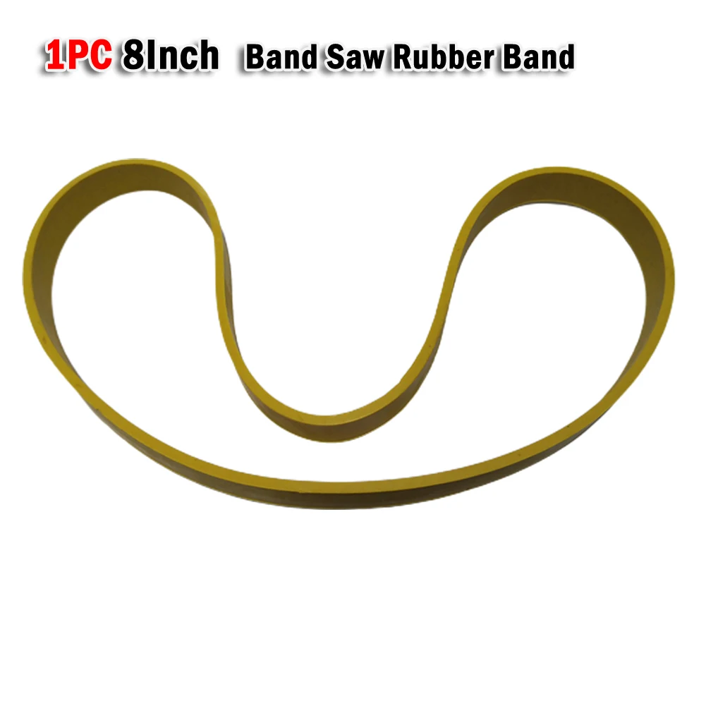 Rubber Band Band Saw Rubber Band WoodWorking Band Saw 8\" X 1/2\" X 0.12\" Belt Non Slip Rubber Stretched Yellow